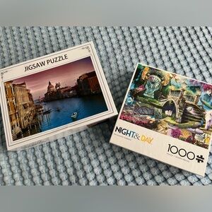 Two 1,000 piece landscape puzzles in perfect condition!